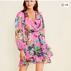 Alex Marie floral ruffle femine party dress